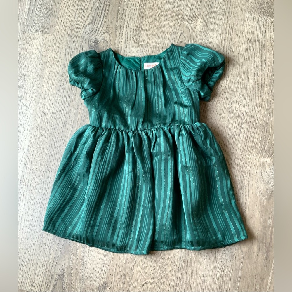 Cat & Jack Casual Dress Green Girls 3T